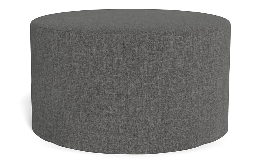 Dixon Slipcovered Round Ottoman - Image 3