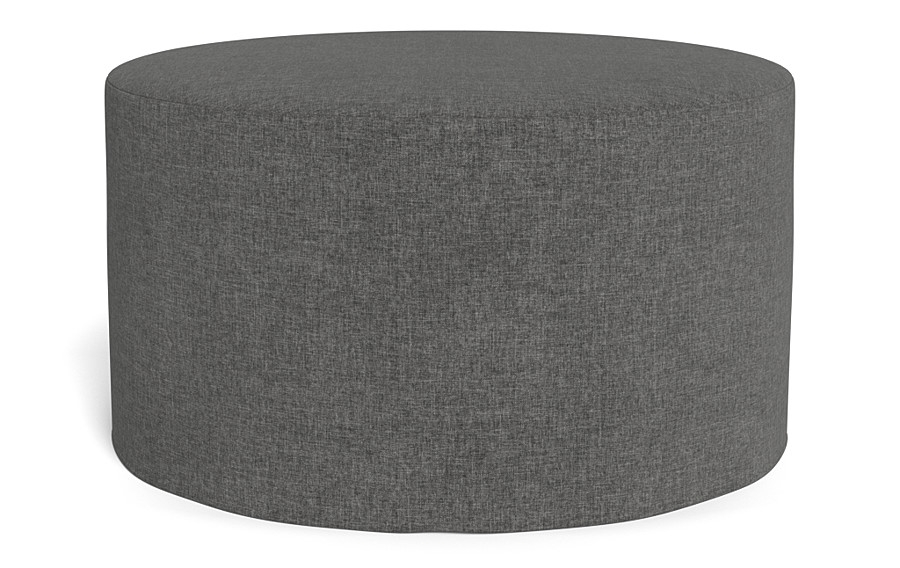 Dixon Slipcovered Round Ottoman - Image 2