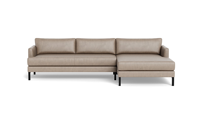 Winslow 3-Seat Leather  Chaise Sectional - Image 0