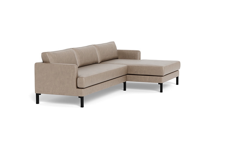 Winslow 3-Seat Leather  Chaise Sectional - Image 4
