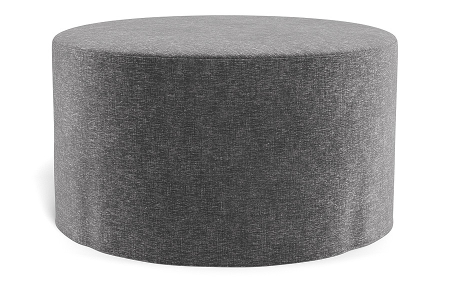 Dixon Slipcovered Round Ottoman - Image 2