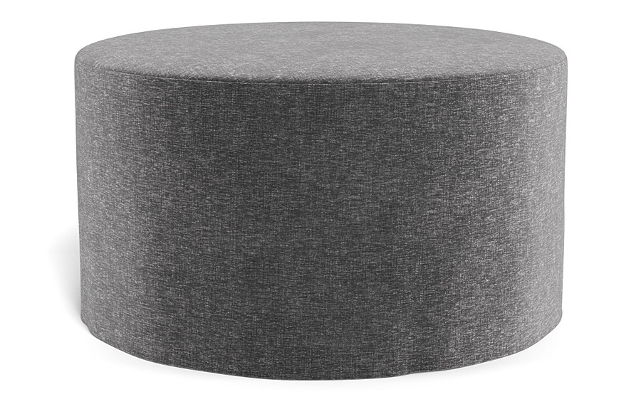 Dixon Slipcovered Round Ottoman - Image 4