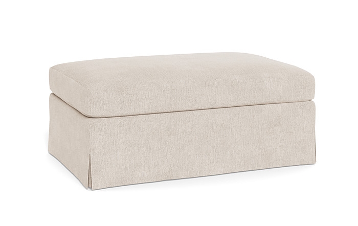 Sloan Slipcovered Ottoman - Image 1