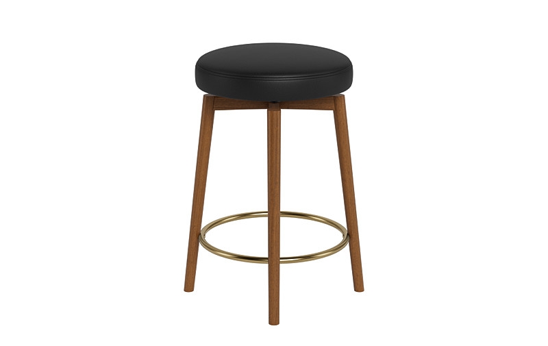 Caspine Leather Upholstered Counter Stool - Image 0