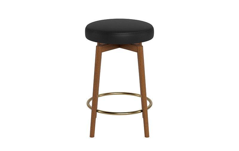 Caspine Leather Upholstered Counter Stool - Image 2