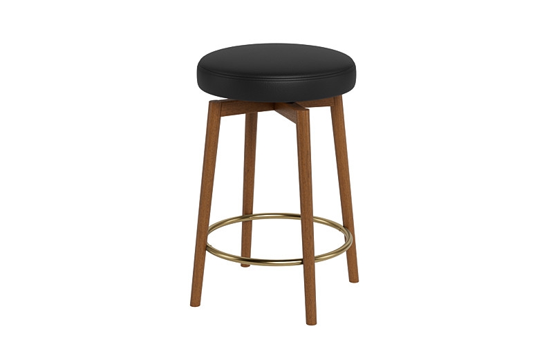 Caspine Leather Upholstered Counter Stool - Image 4