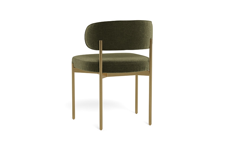 Hollis Metal Framed Upholstered Chair with Brass Legs - Image 4