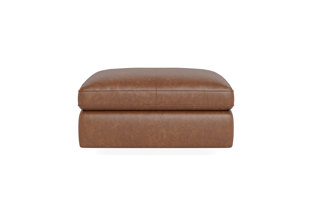 James Leather Rectangle Ottoman with Storage Option - Image 0