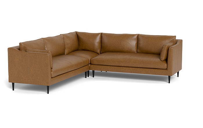 Caitlin Corner Leather Sectional Sofa by The Everygirl® - Image 4