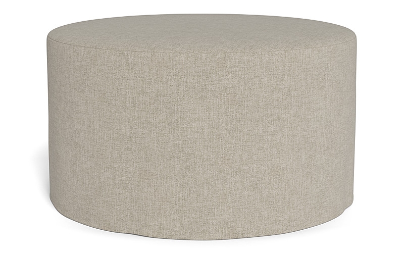 Dixon Slipcovered Round Ottoman - Image 2