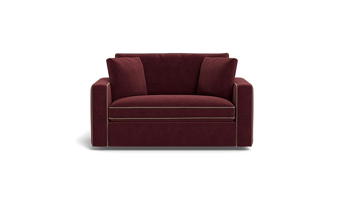James Twin Sleeper Sofa with Contrast Piping - Image 0