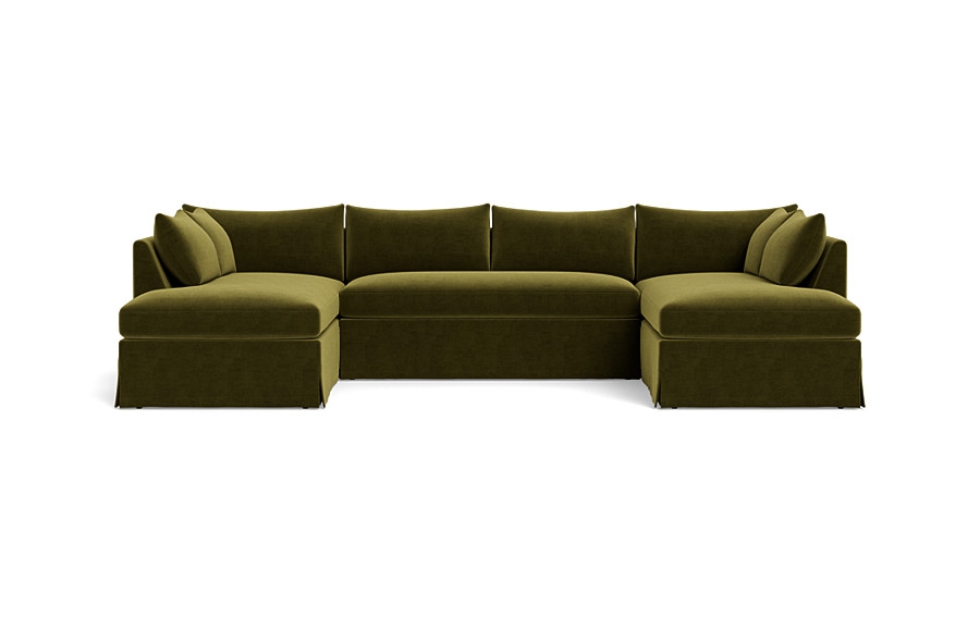 Sloan Slipcovered 3-Piece U-Bumper Sectional - Image 0