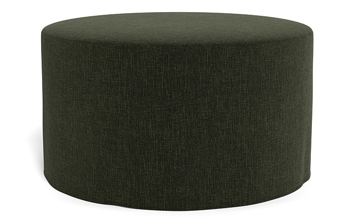 Dixon Slipcovered Round Ottoman - Image 3