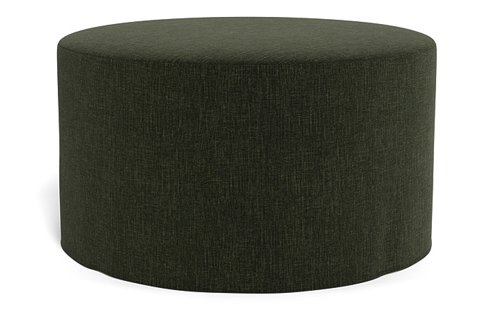 Dixon Slipcovered Round Ottoman - Image 4
