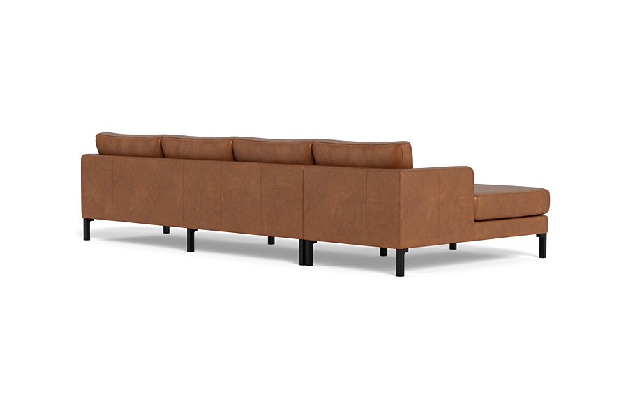 Winslow Leather 4-Seat  Chaise Sectional - Image 1
