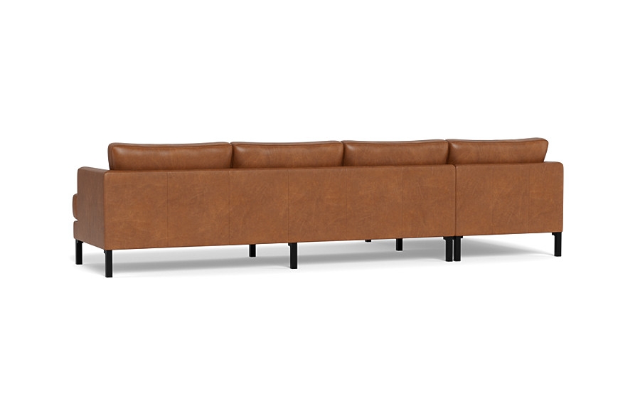Winslow Leather 4-Seat  Chaise Sectional - Image 4