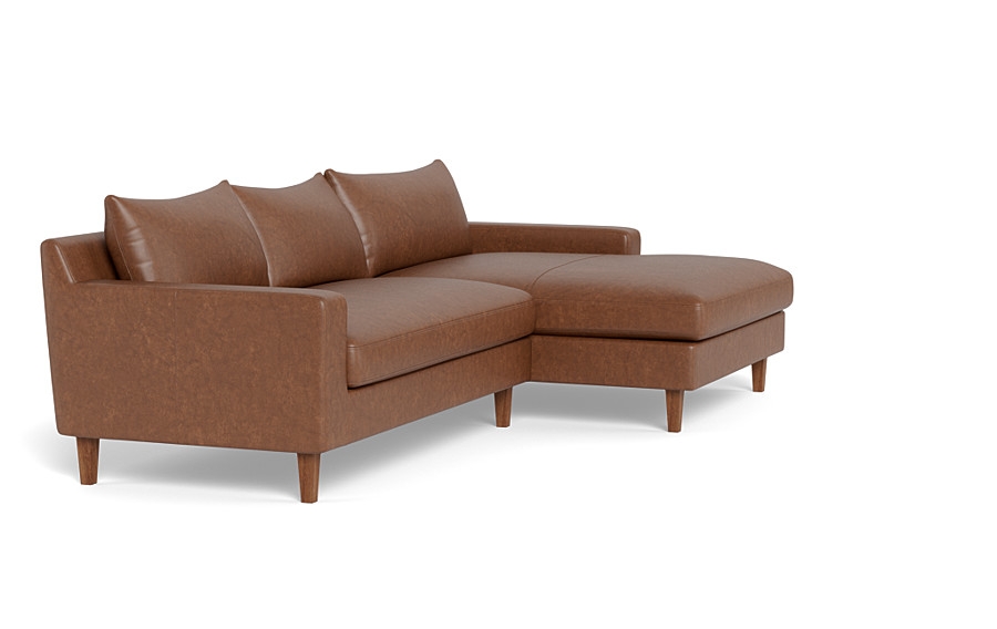Sloan Leather  Chaise Sectional - Image 1