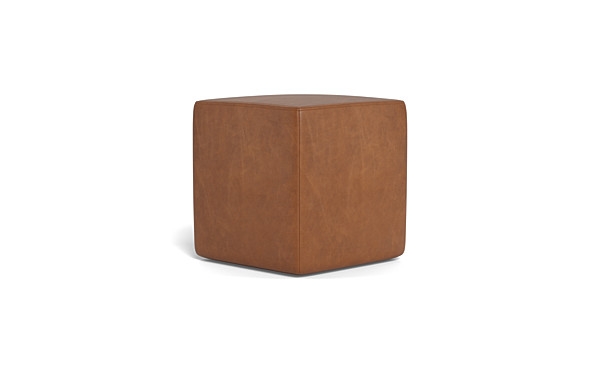 Conor Leather Square Stool Ottoman - Image 1