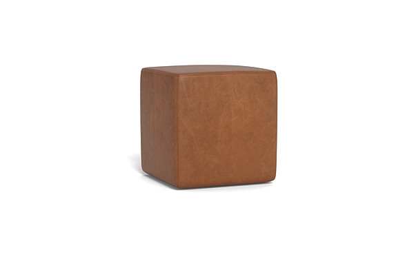 Conor Leather Square Stool Ottoman - Image 3