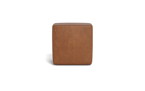 Conor Leather Square Stool Ottoman - Image 4