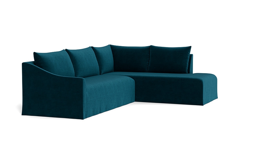 Dixon Slipcovered 3-Seat Right Bumper Sectional - Image 1