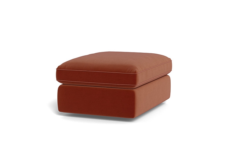 James Rectangle Ottoman with Contrast Piping and Storage Option - Image 4