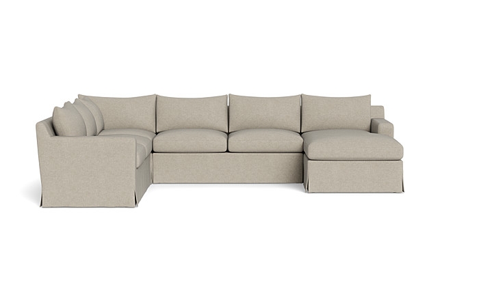 Sloan Slipcovered 4-Piece Corner Sectional Sofa with  Chaise - Image 0