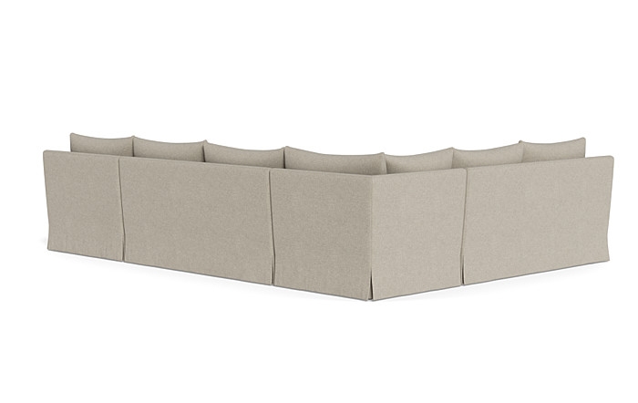 Sloan Slipcovered 4-Piece Corner Sectional Sofa with  Chaise - Image 4