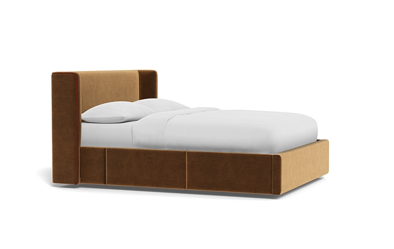 Graham Upholstered Bed with Contrast Piping and Storage Option - Image 4