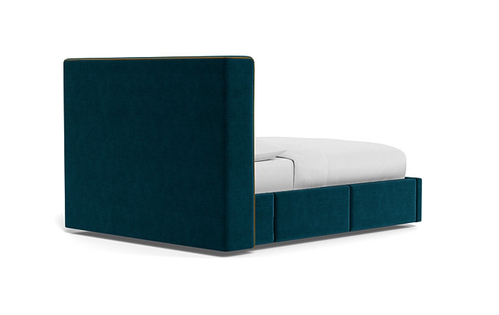 Graham Upholstered Bed with Contrast Piping and Storage Option - Image 2