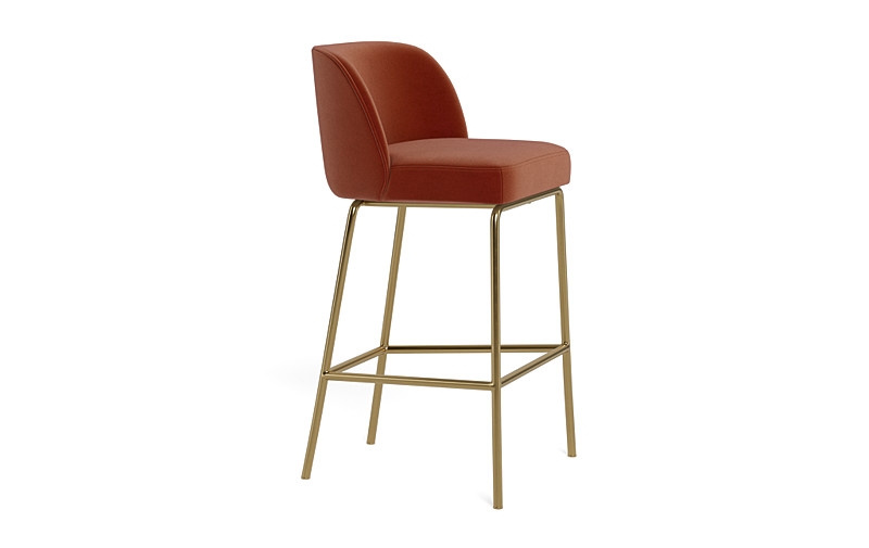 Graham Metal Framed Upholstered Bar Stool - Image 2