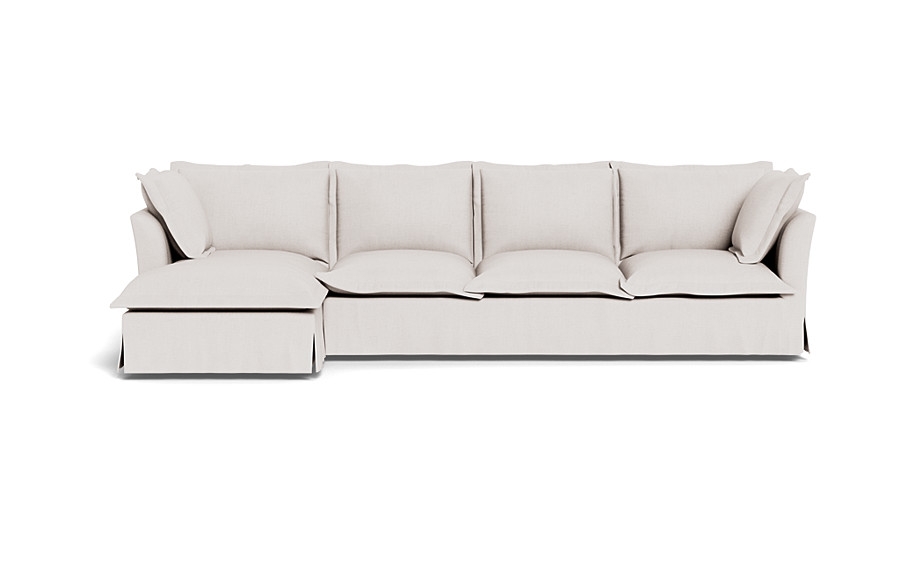 Skylar Slipcovered 4-Seat  Chaise Sectional - Image 0