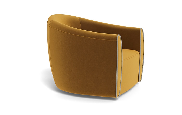 Lawson Swivel Chair with Contrast Piping - Image 3