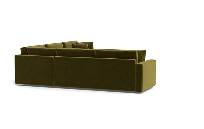 James 3-Piece 4-Seat Corner Sectional with Contrast Piping - Image 2