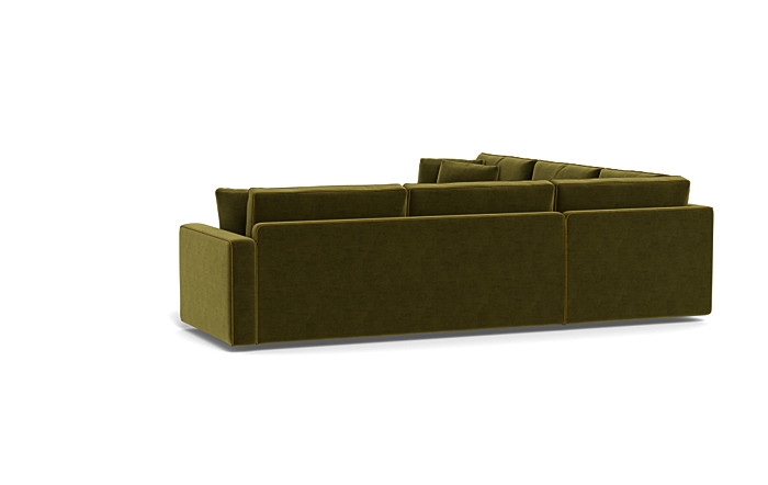 James 3-Piece 4-Seat Corner Sectional with Contrast Piping - Image 4