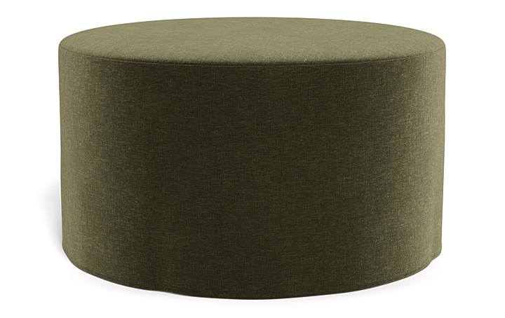 Dixon Slipcovered Round Ottoman - Image 3