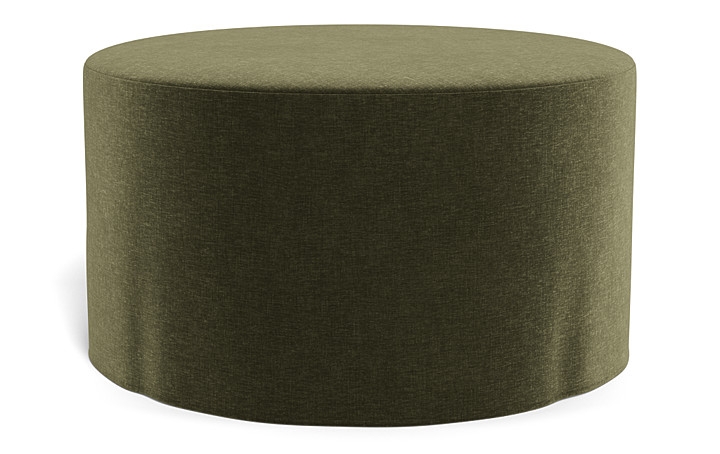 Dixon Slipcovered Round Ottoman - Image 2