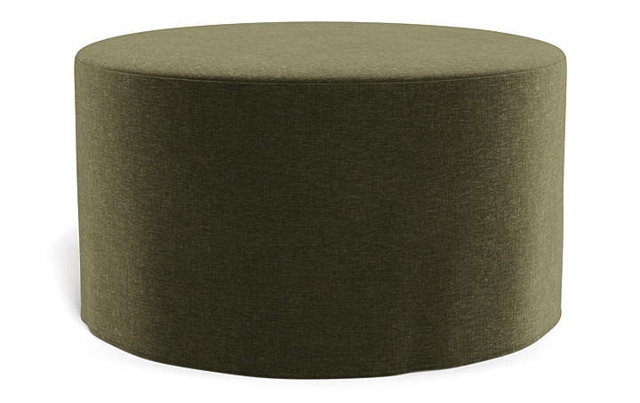 Dixon Slipcovered Round Ottoman - Image 4