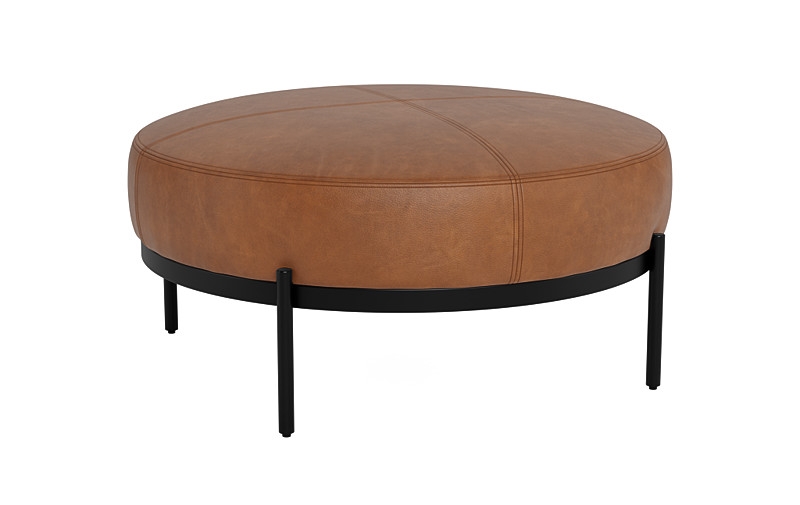 Kyle Round Coffee Table Ottoman - Image 1
