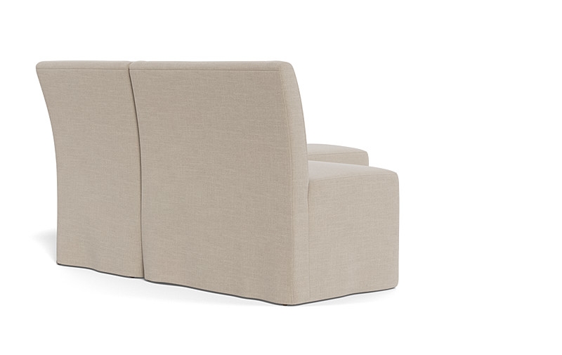 Dorian Slipcovered Petite Right Banquette - Image 1