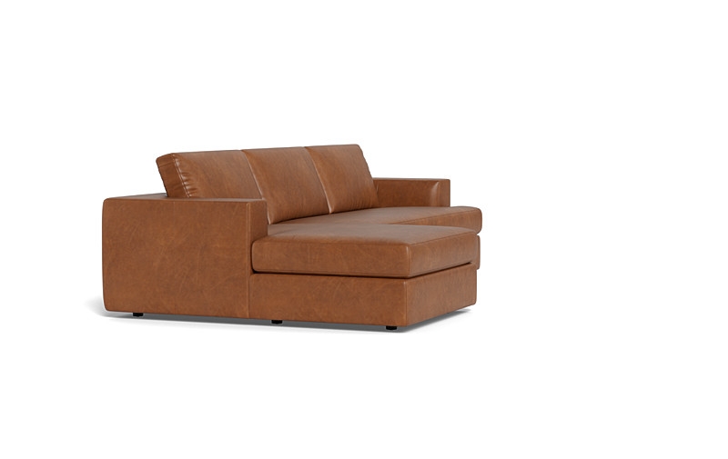 Lee Leather 3-Seat Left Chaise Sectional - Image 4