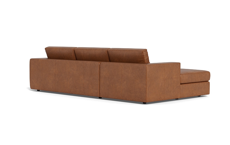 Lee Leather 3-Seat Left Chaise Sectional - Image 1