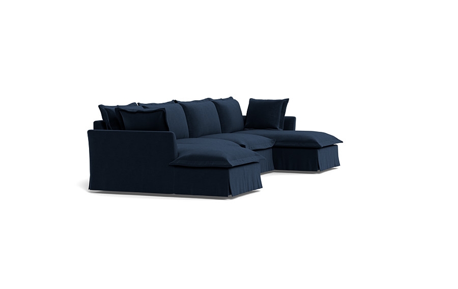 Skylar Slipcovered 3 Piece (4 Seat) U Chaise Sectional - Image 1