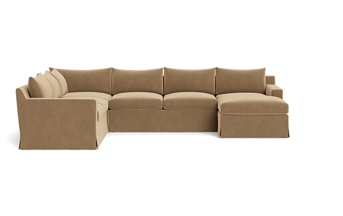 Sloan Slipcovered 4-Piece Corner Sectional Sofa with Right Chaise - Image 0