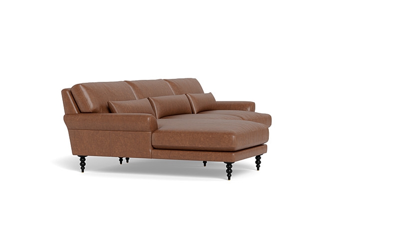 Maxwell Leather Sectional Sofa with  Chaise by Apartment Therapy - Image 4