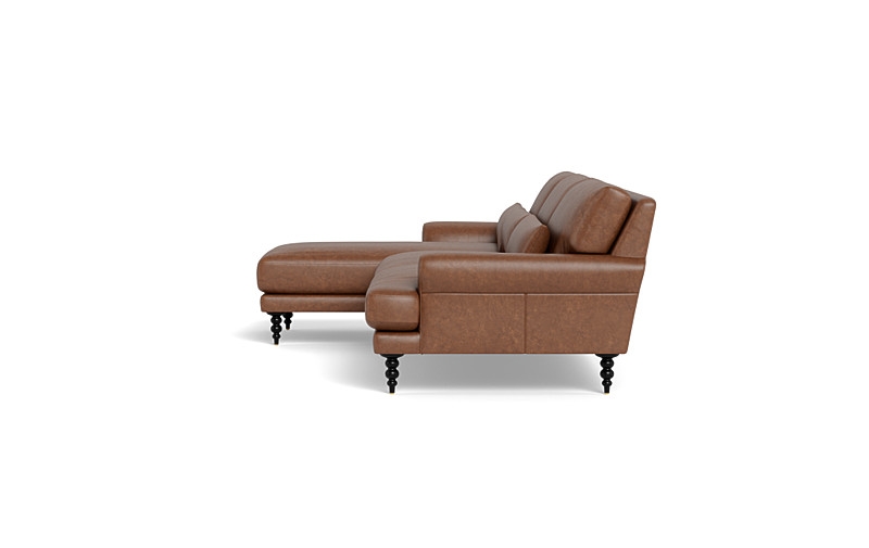Maxwell Leather Sectional Sofa with  Chaise by Apartment Therapy - Image 3