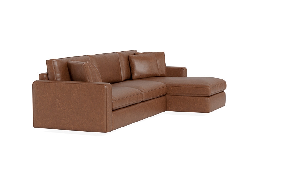 James Leather 3-Seat Right Chaise Sectional - Image 3