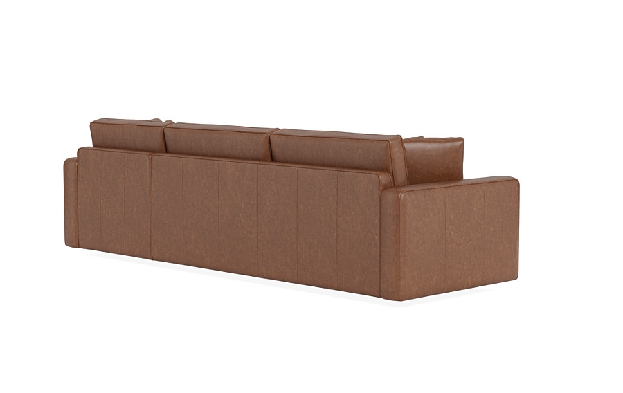 James Leather 3-Seat Right Chaise Sectional - Image 2