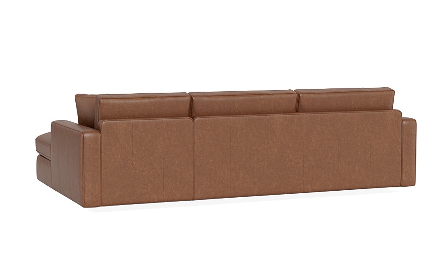 James Leather 3-Seat Right Chaise Sectional - Image 1