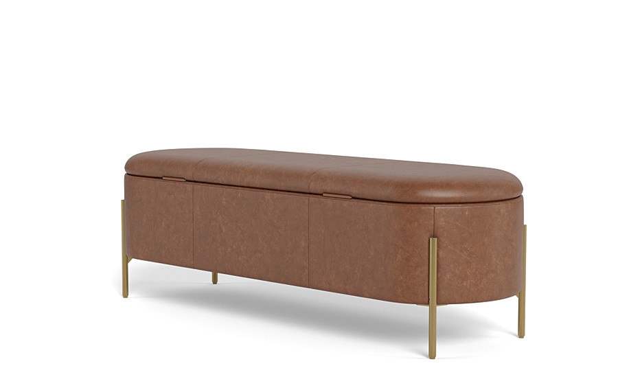 Fiona Leather Storage Bench - Image 2